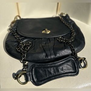 NW Lush 💯 leather Chainlink Shoulder Purse Sz 11”x8”